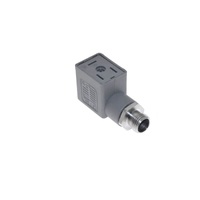MENCOM SOLENOID VALVE ADAPTER<BR>FORM B IND 2+G/4 PIN M12 MALE 250VAC/DC (GY)
